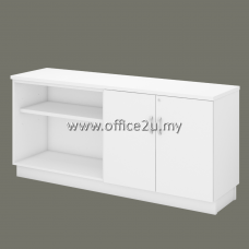 Q-YOD7160-YOD7180-WH COMBINATION LOW CABINET (OPEN SHELF + SWINGING DOOR)